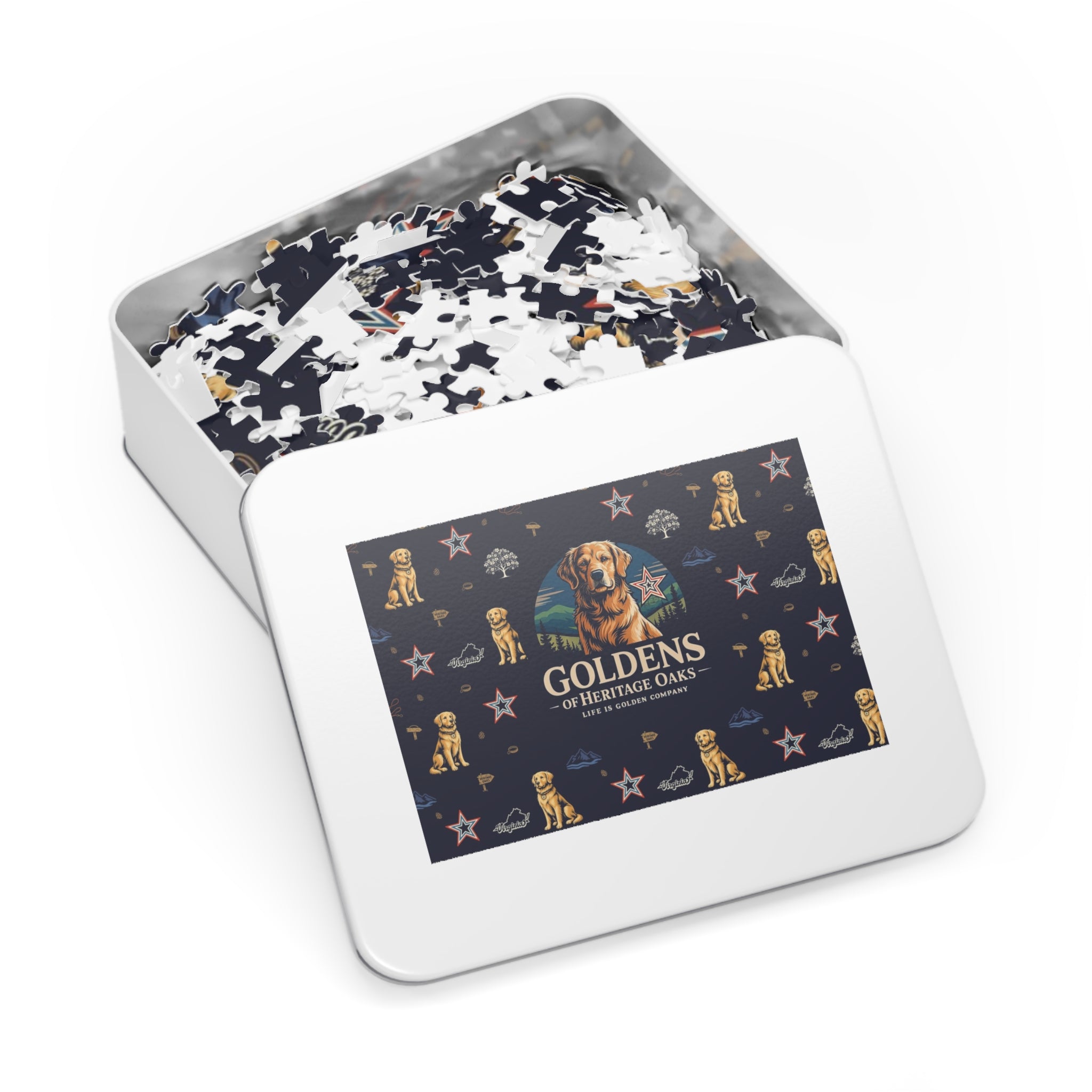 Heritage Oaks 1000 piece Jigsaw Puzzle with Tin