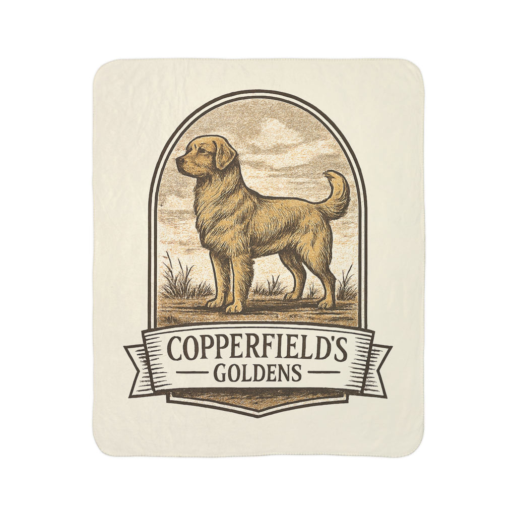 Copperfield's Goldens Cozy Fleece Sherpa Blanket