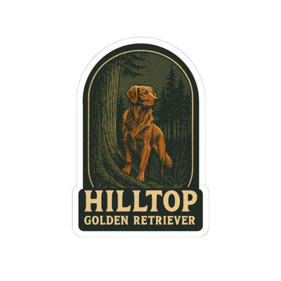 Hilltop Golden Retriever Stickers