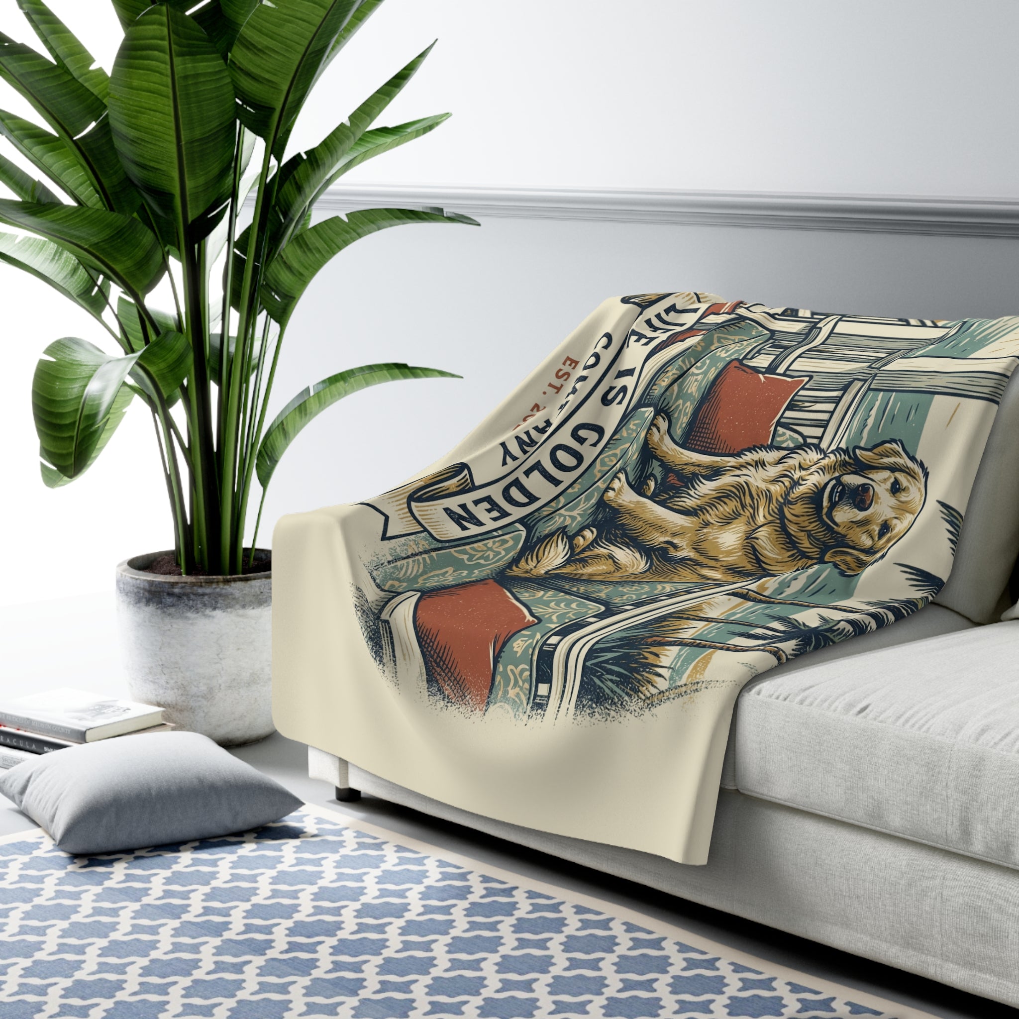 Beachside Comfort Cozy Sherpa Fleece Blanket