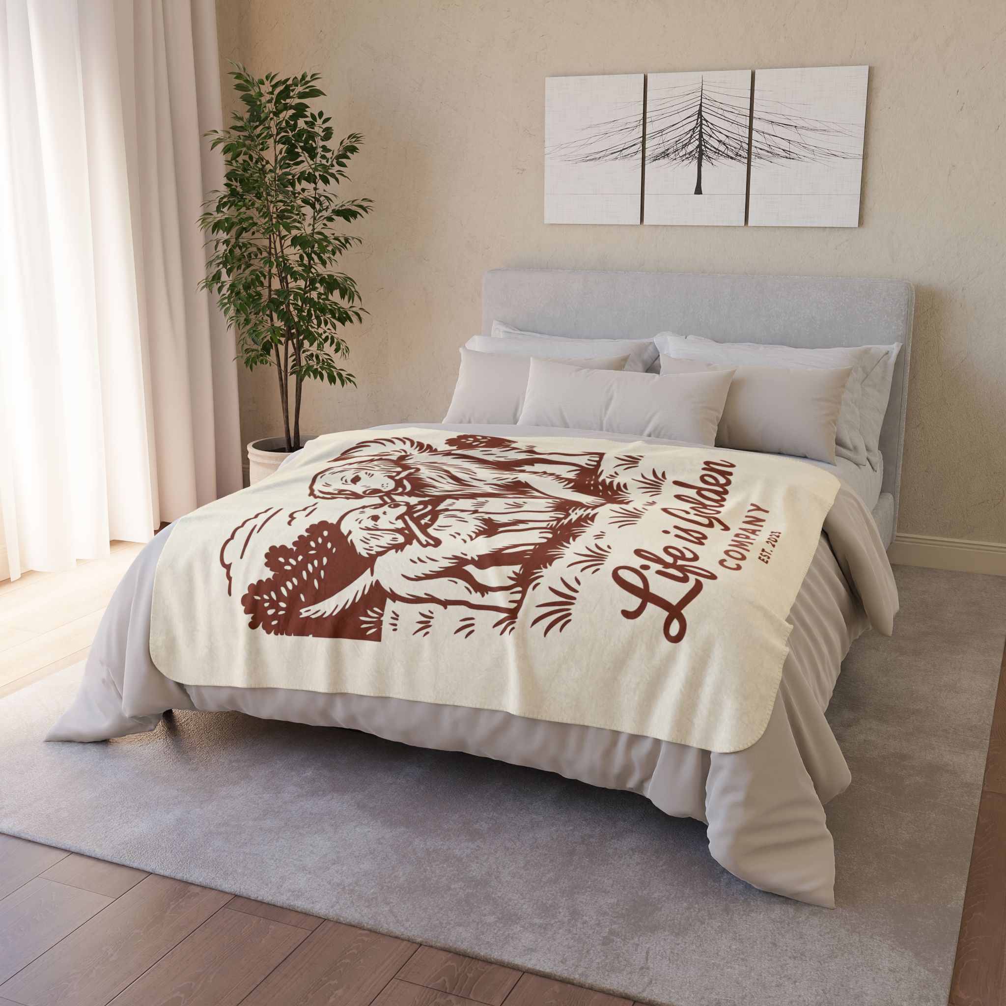 Sharing Sticks Cozy Fleece Sherpa Blanket