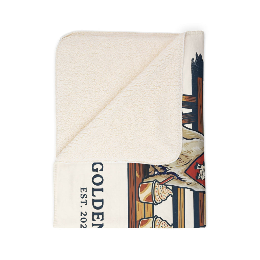 Eat More Chicken Cozy Fleece Sherpa Blanket