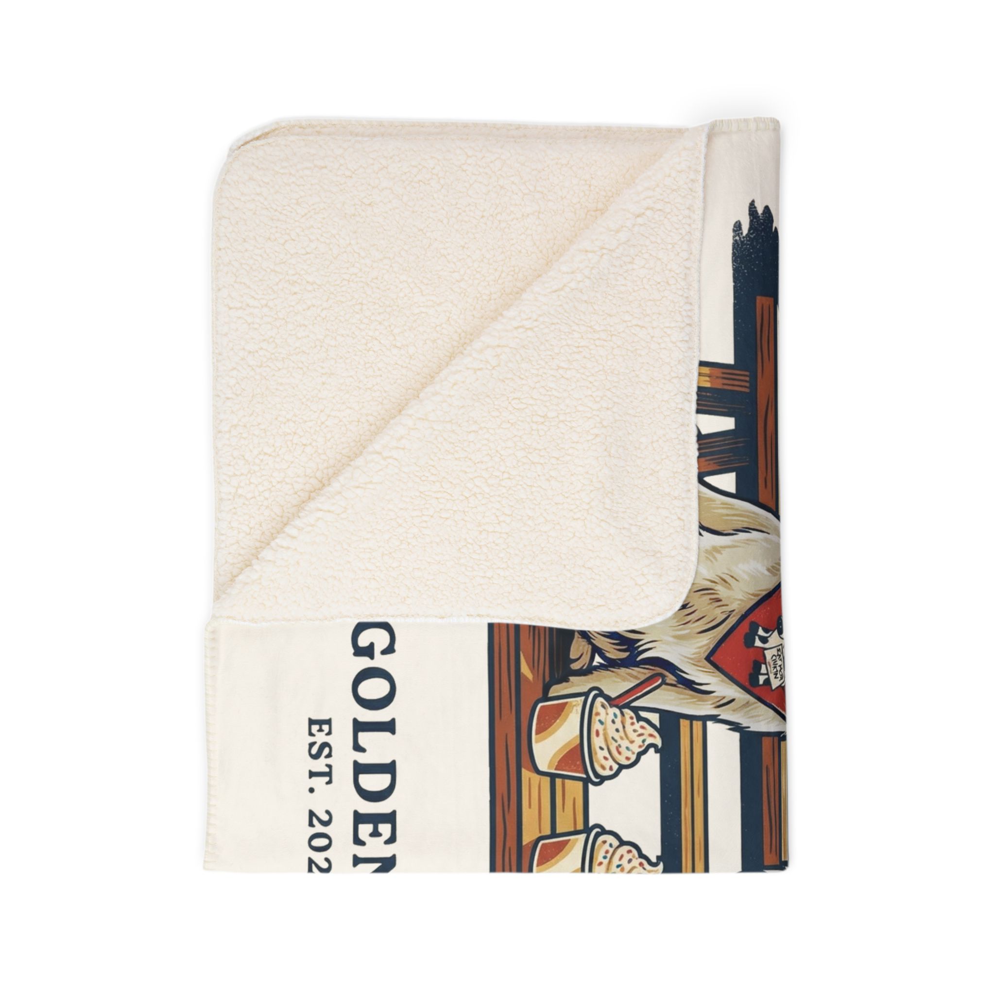 Eat More Chicken Cozy Fleece Sherpa Blanket