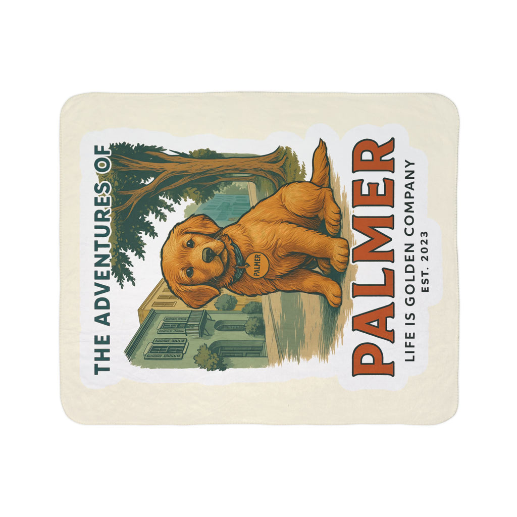 The Adventures of Palmer Cozy Fleece Sherpa Blanket