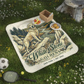 White Stone Goldens Picnic Blanket with Water Resistant Backing