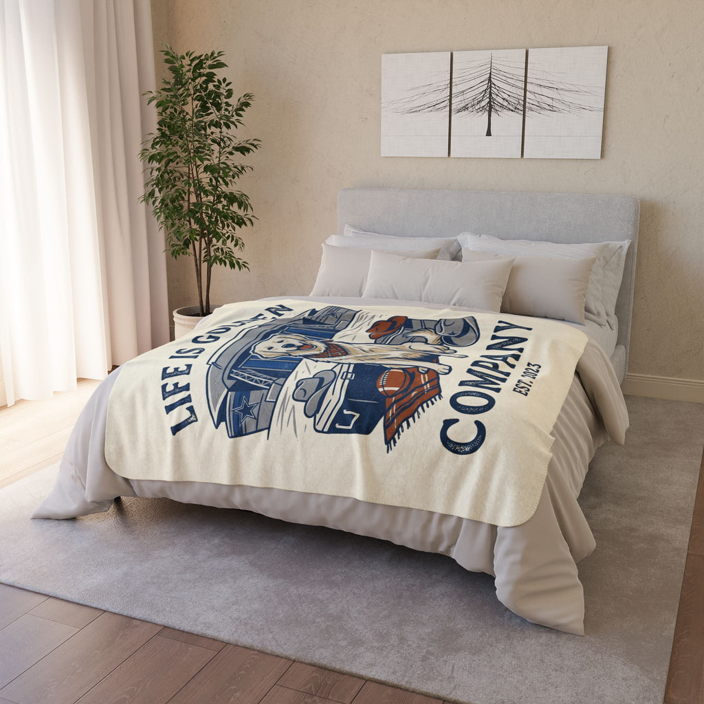 Lonestar Tailgater Cozy Fleece Sherpa Blanket