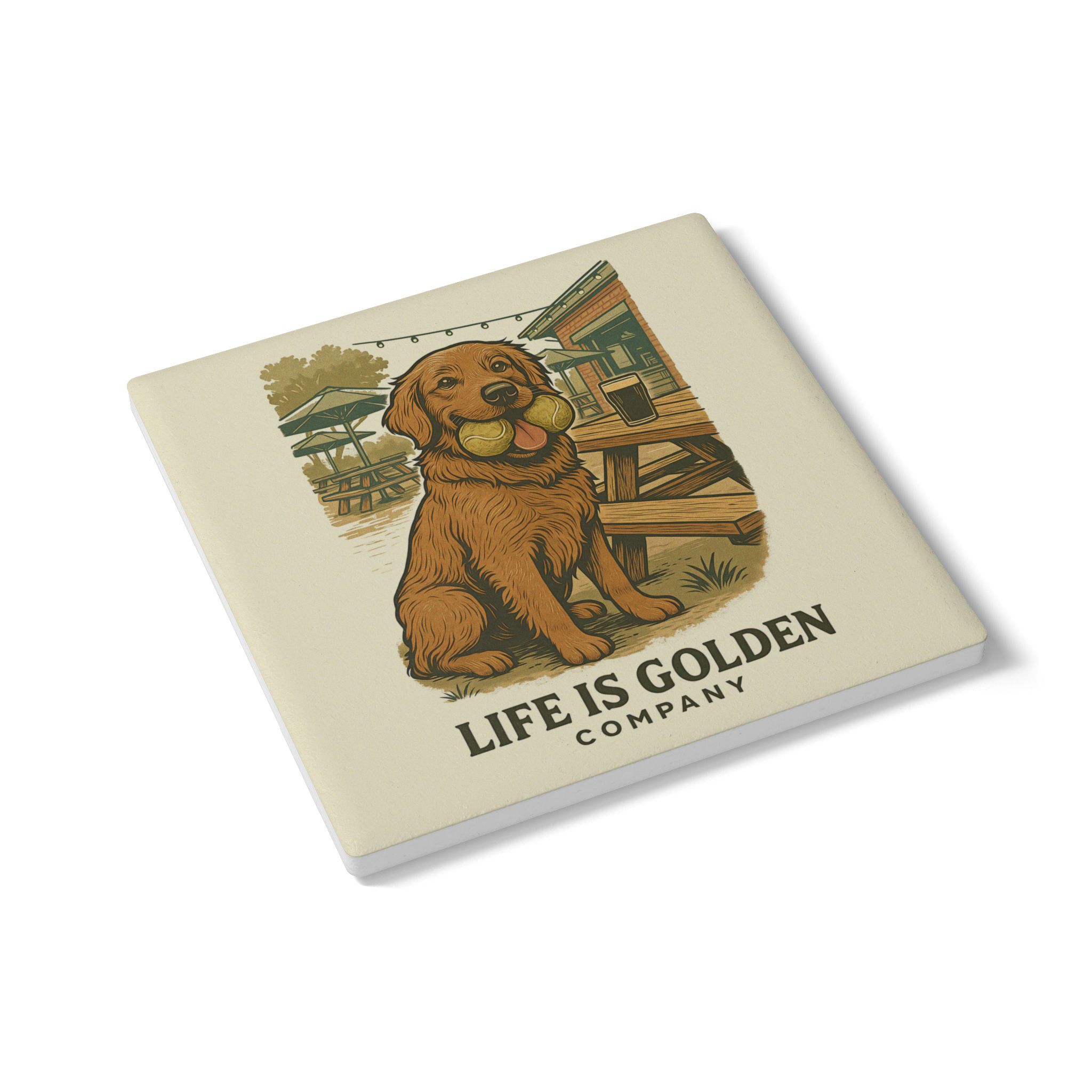 Ball is Life Ceramic Coaster