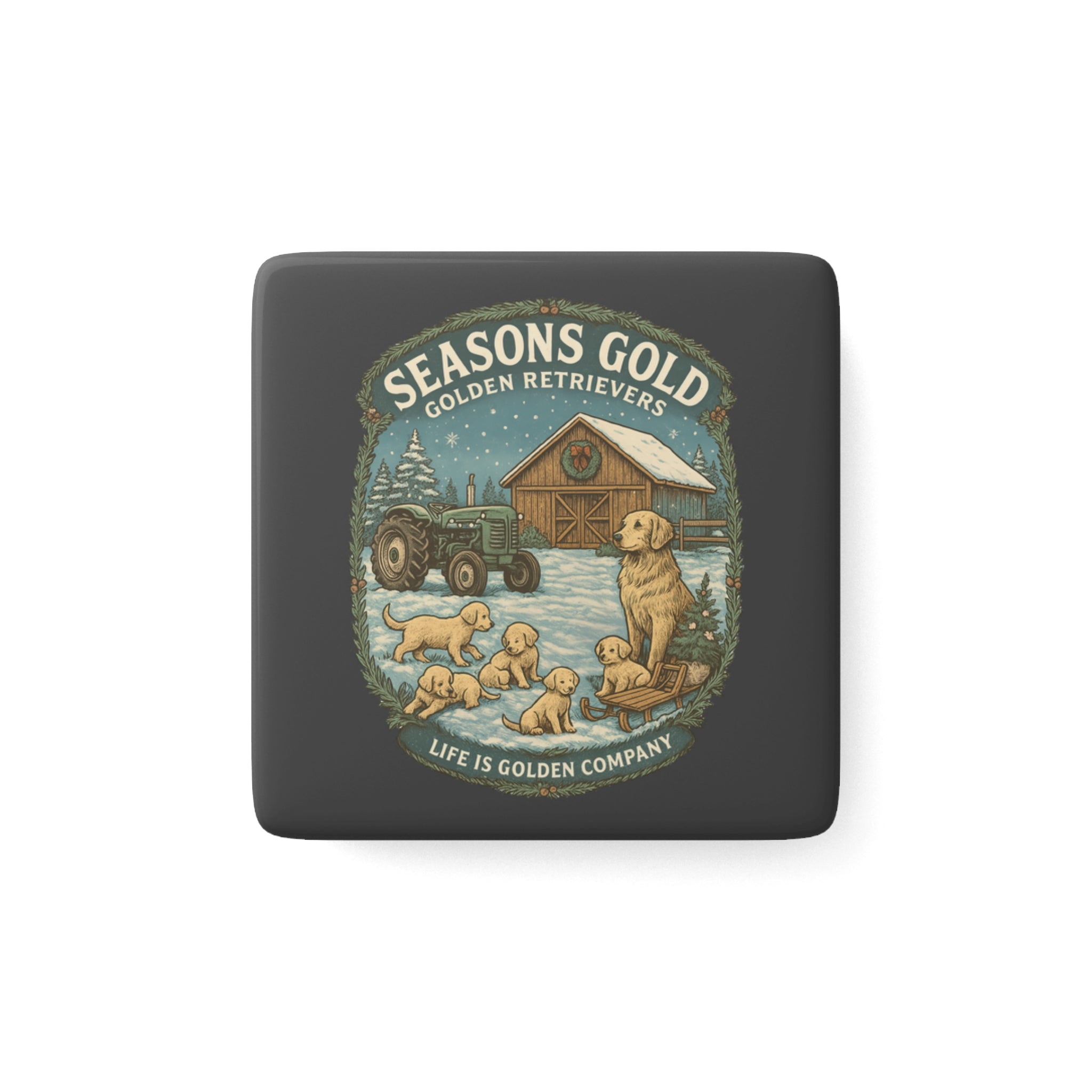 Seasons Gold Ceramic Magnet