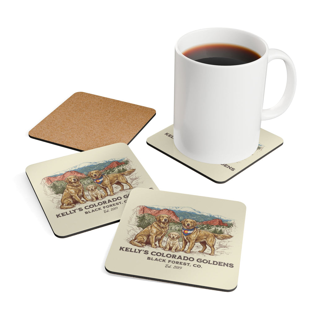 Kelly's CO Goldens Corkwood Coaster Set