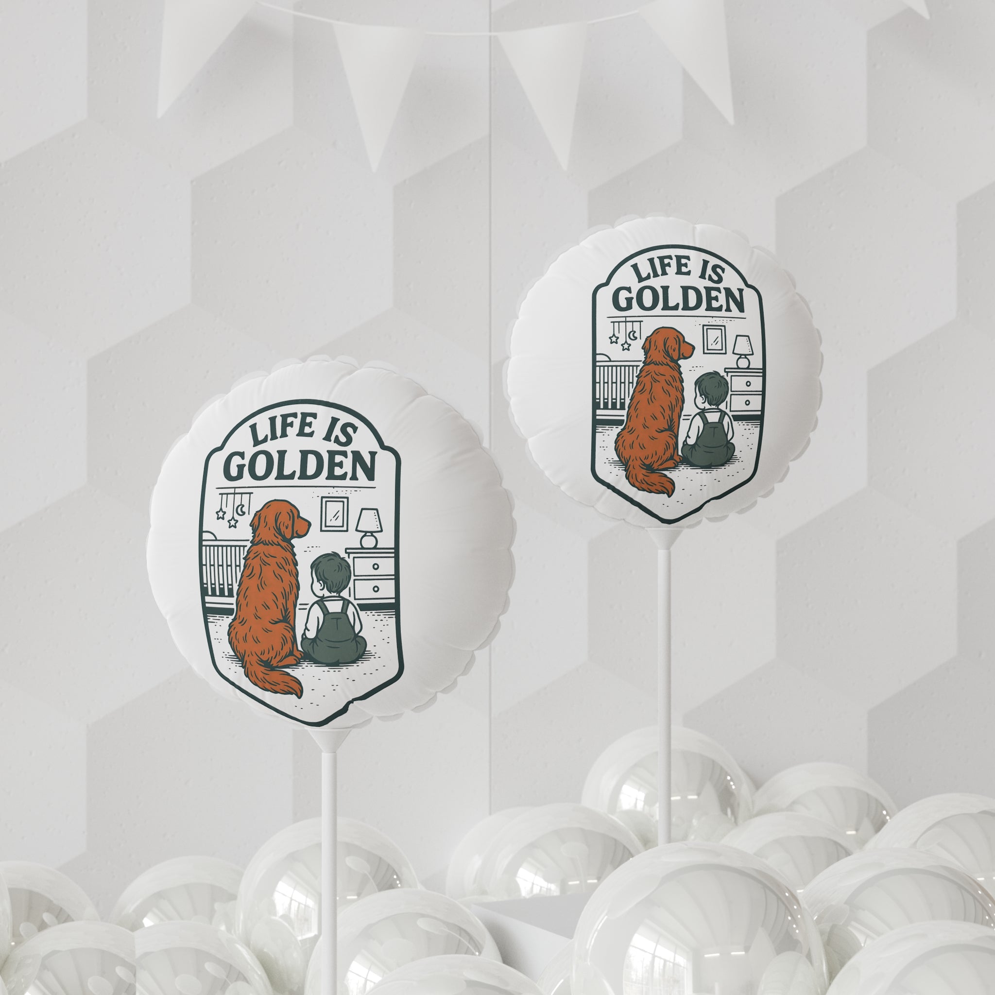One Golden Year Balloon