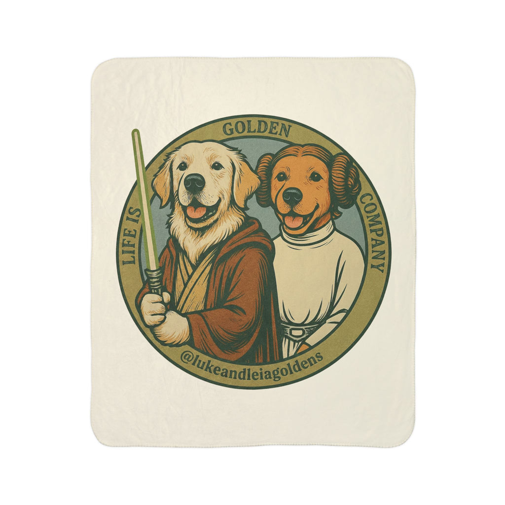 Luke and Leia Cozy Fleece Sherpa Blanket