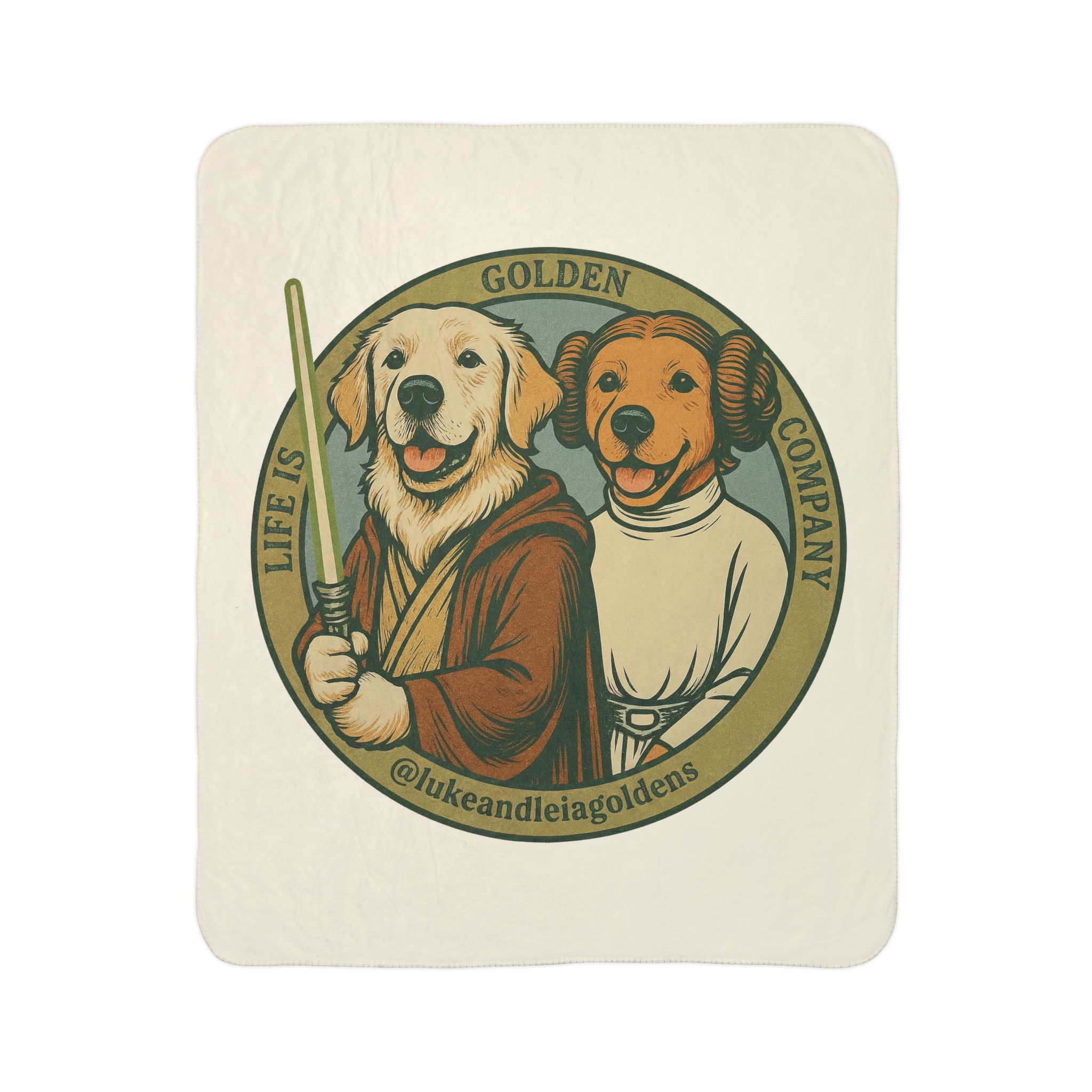 Luke and Leia Cozy Fleece Sherpa Blanket