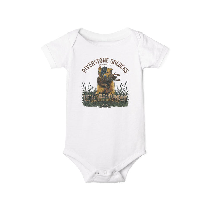 Riverstone Goldens Hunting Baby Onesie
