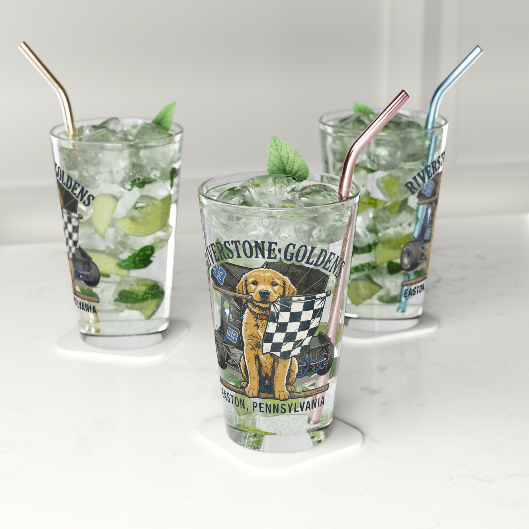 Riverstone Goldens Racing Pint Glass
