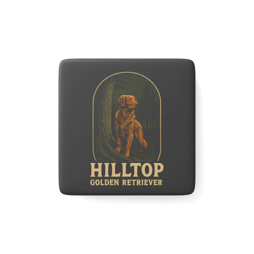 Hilltop Golden Retriever Ceramic Magnet
