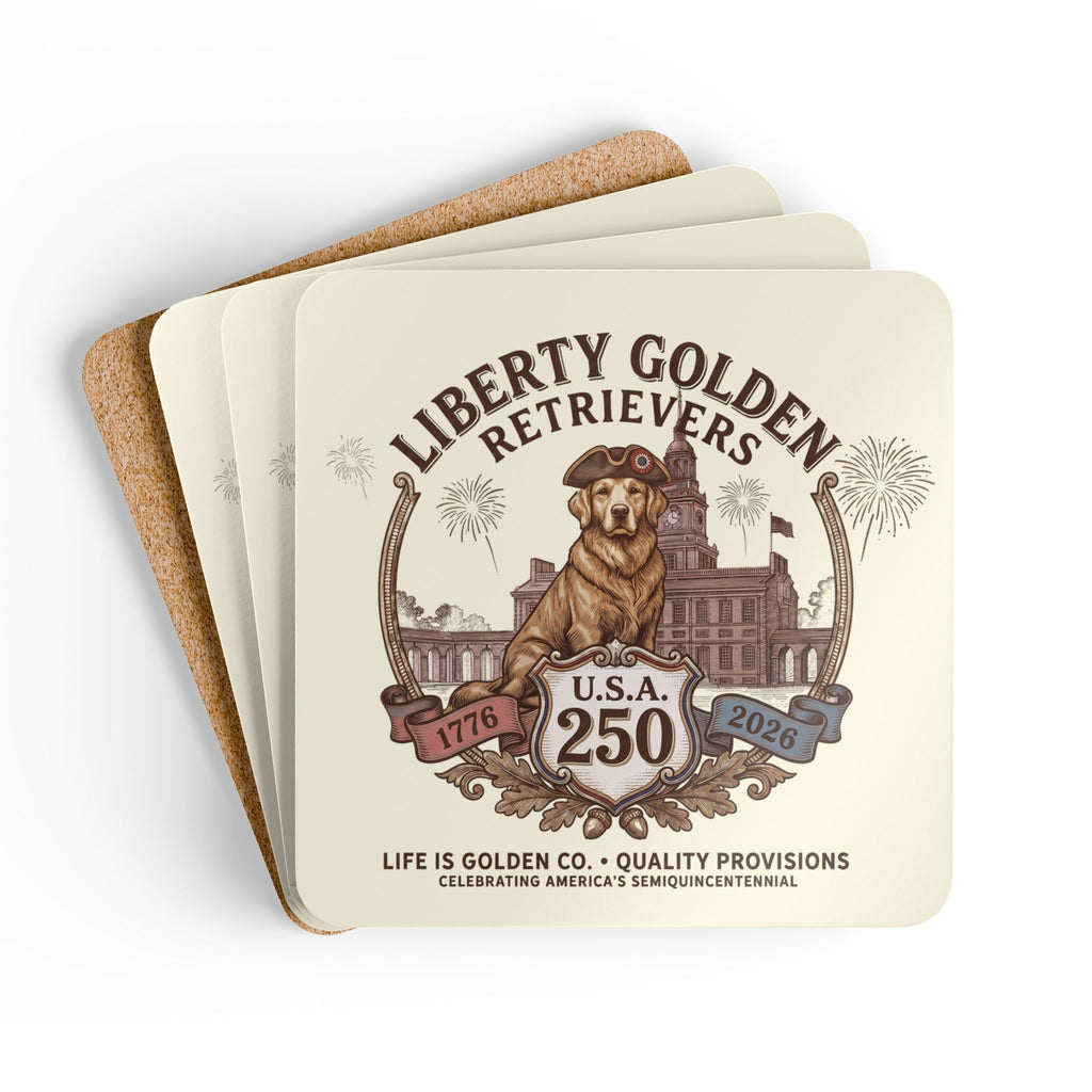 Liberty Semiquincentennial Corkwood Coaster Set