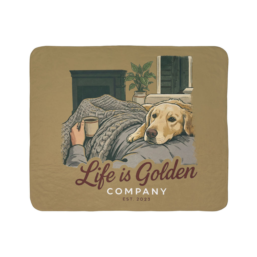 Golden Snuggles Cozy Fleece Sherpa Blanket
