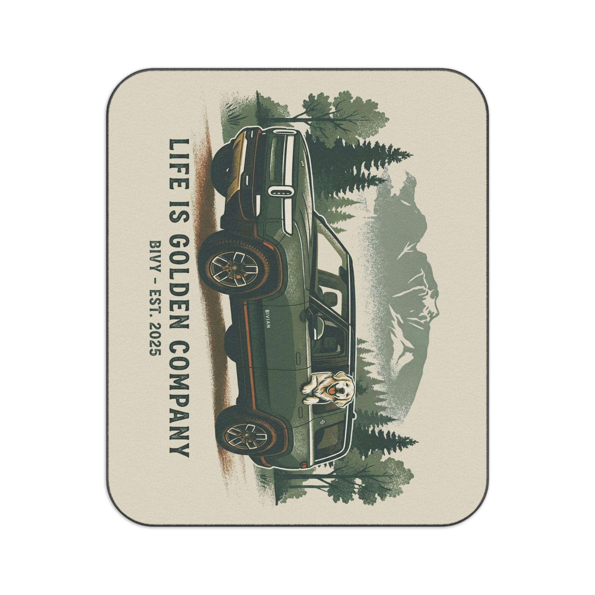 The Bivian Picnic Blanket with Water Resistant Backing
