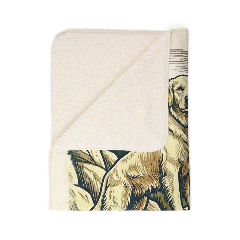 White Stone Goldens Cozy Fleece Sherpa Blanket