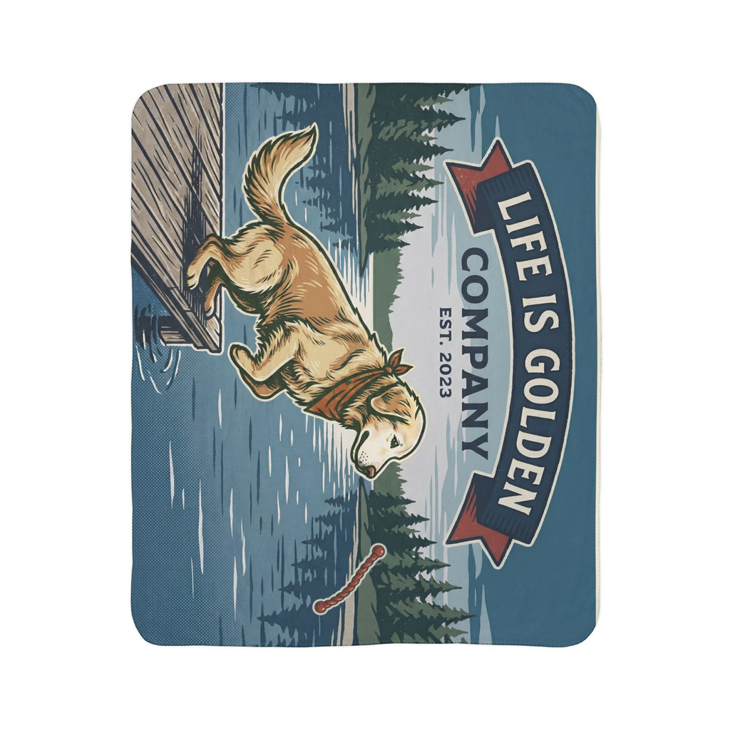 Ready for a Swim Cozy Fleece Sherpa Blanket