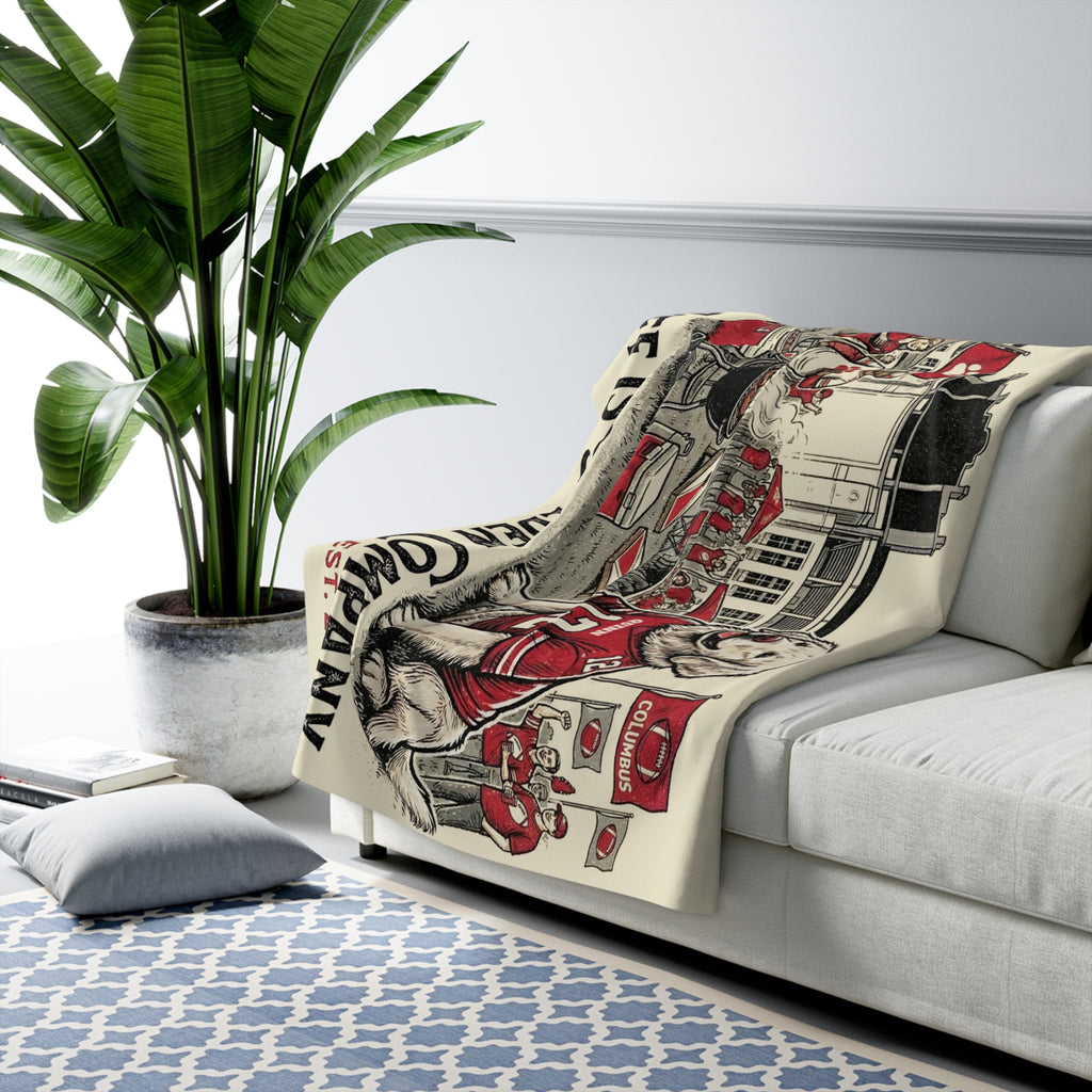 Cheering on the Team Cozy Sherpa Fleece Blanket