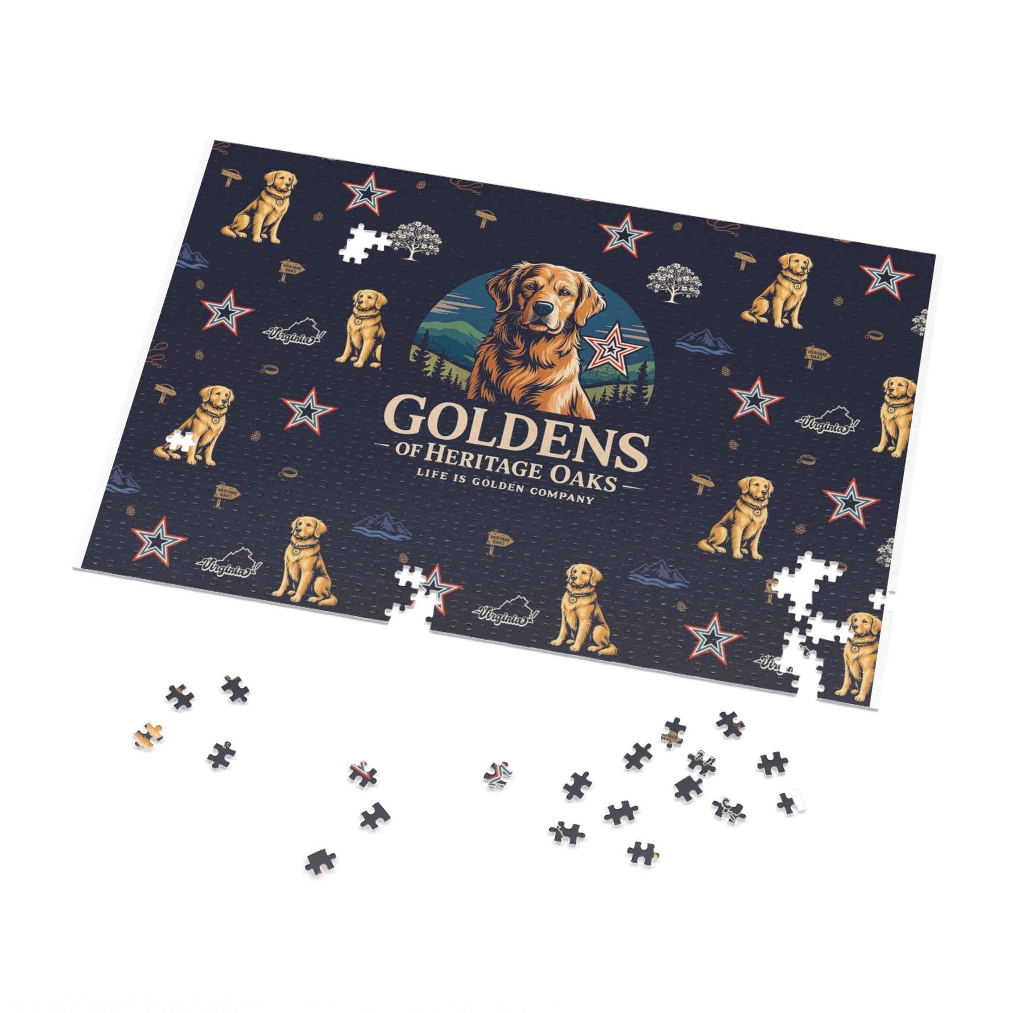 Heritage Oaks 1000 piece Jigsaw Puzzle with Tin