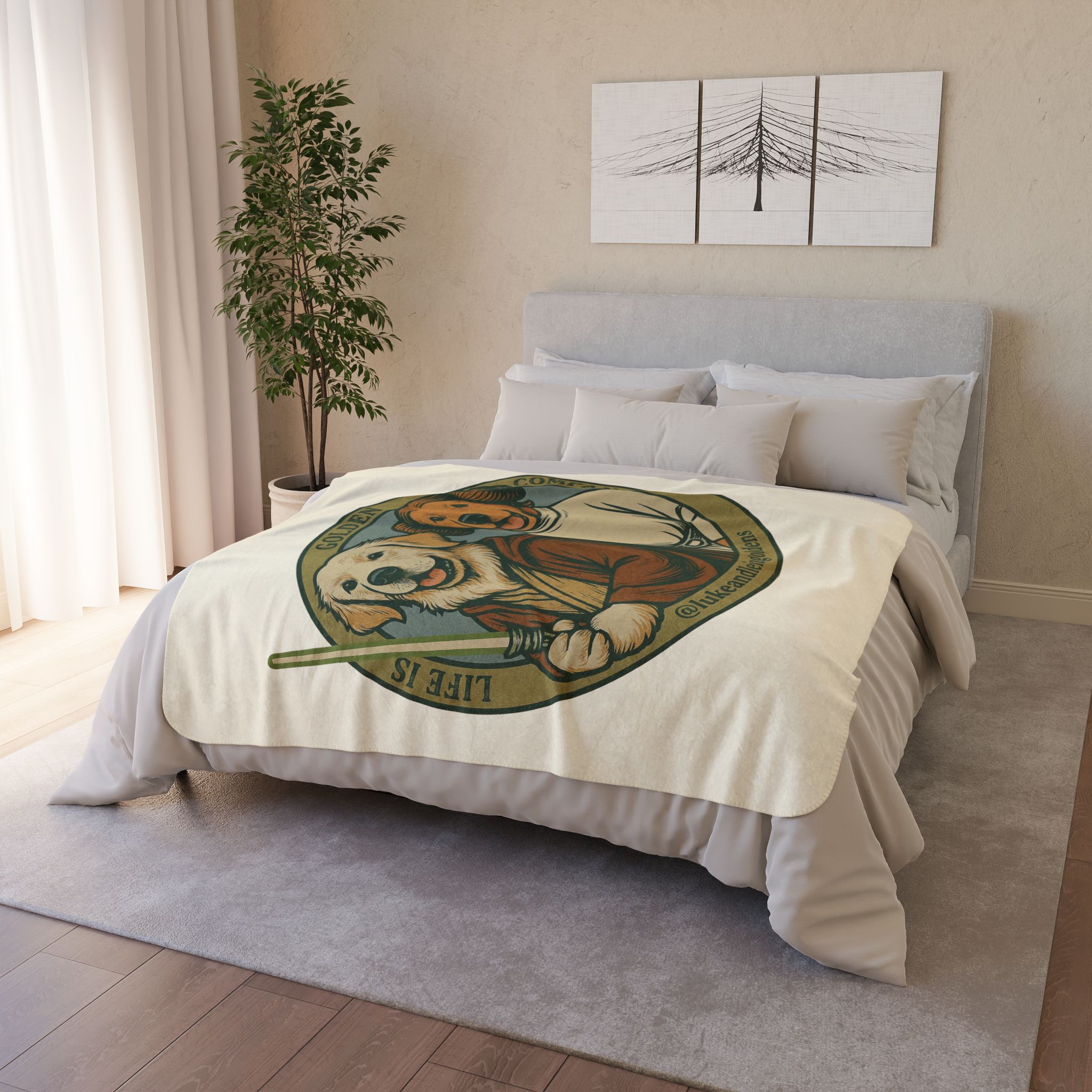 Luke and Leia Cozy Fleece Sherpa Blanket