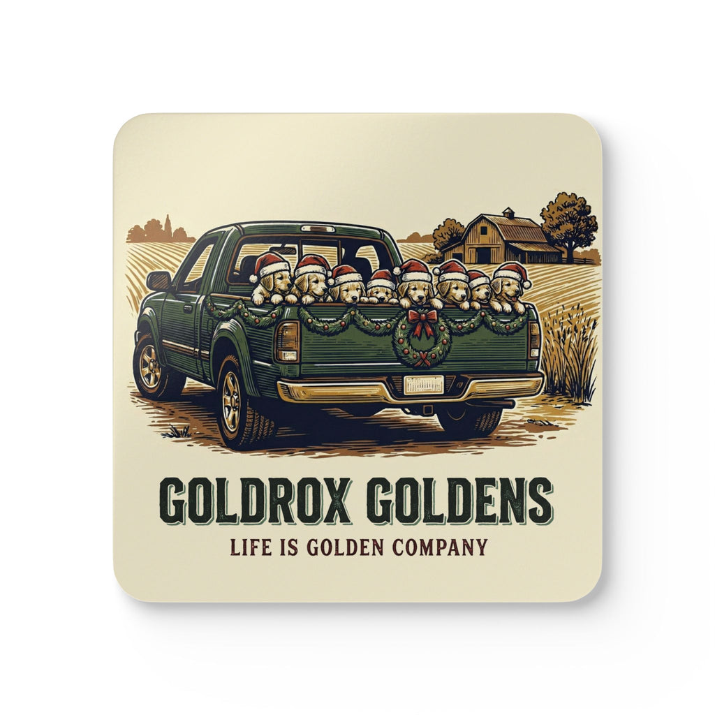 GoldRox Squad Goals Corkwood Coaster Set