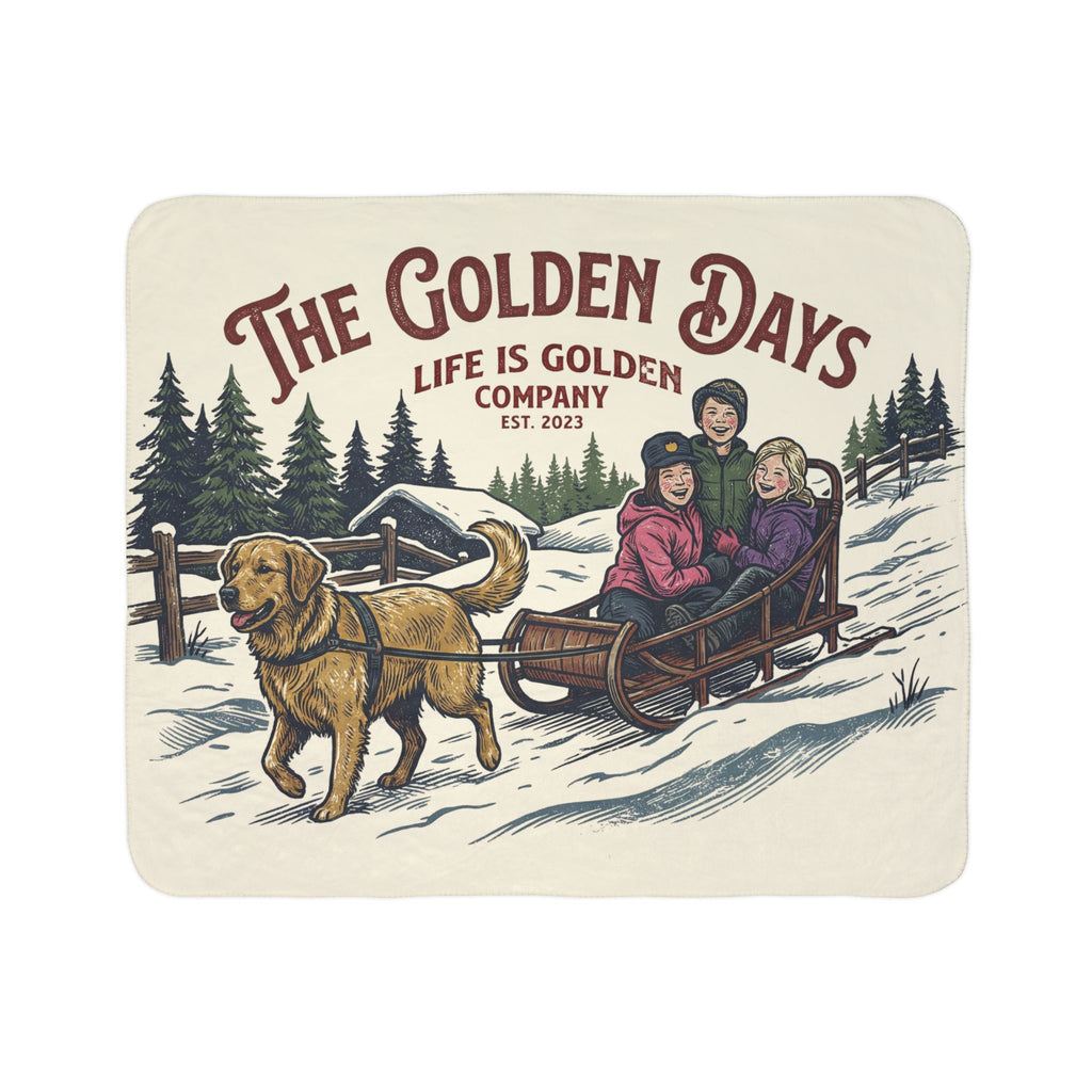 The Golden Days Cozy Fleece Sherpa Blanket