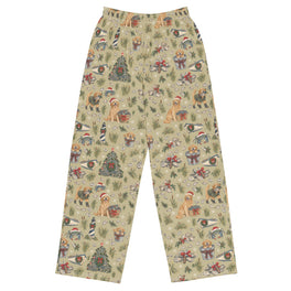 Crab Pot Christmas Wide-Leg Pajama Pants