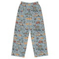 Christmas Convoy Wide-Leg Pajama Pants — Flat Front
