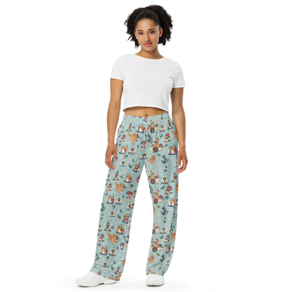 Holiday Harbor Wide-Leg Pajama Pants — Women's Front