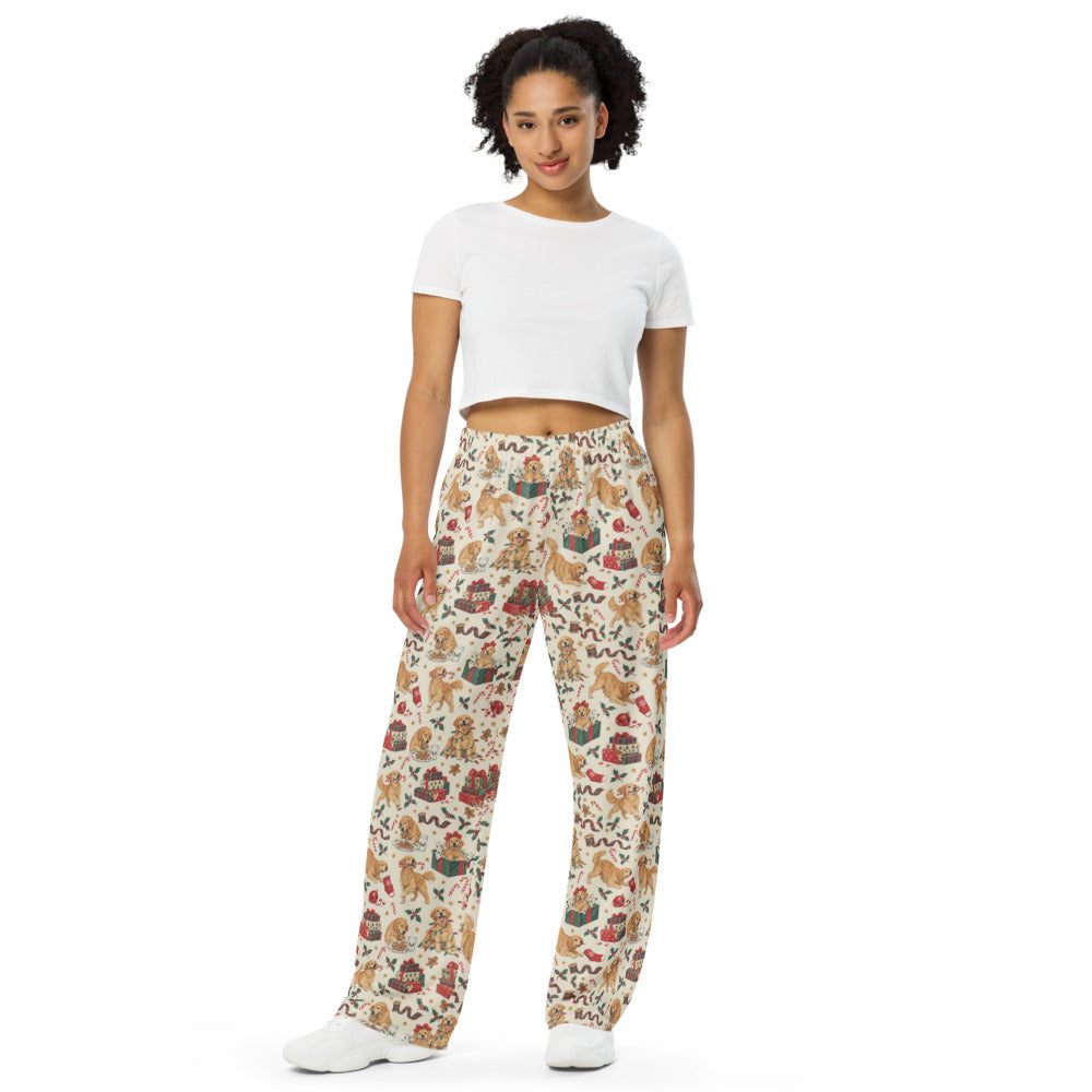 Naughty & Nice Wide-Leg Pajama Pants — Women's Front