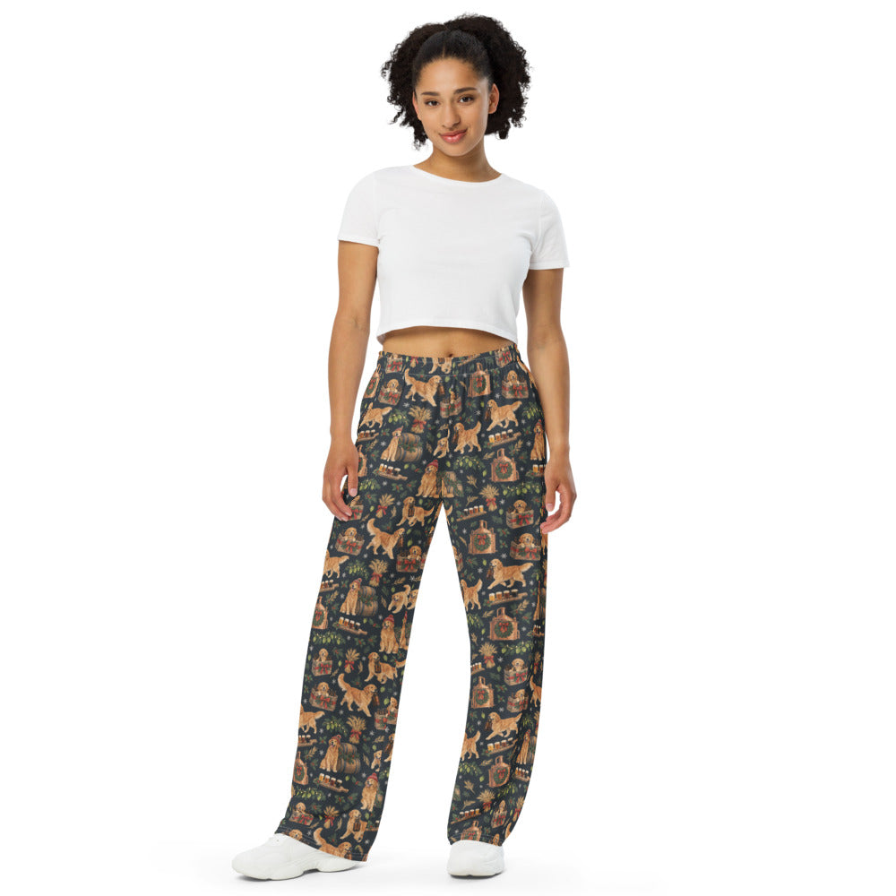 Brewmaster's Christmas Wide-Leg Pajama Pants — Women's Front