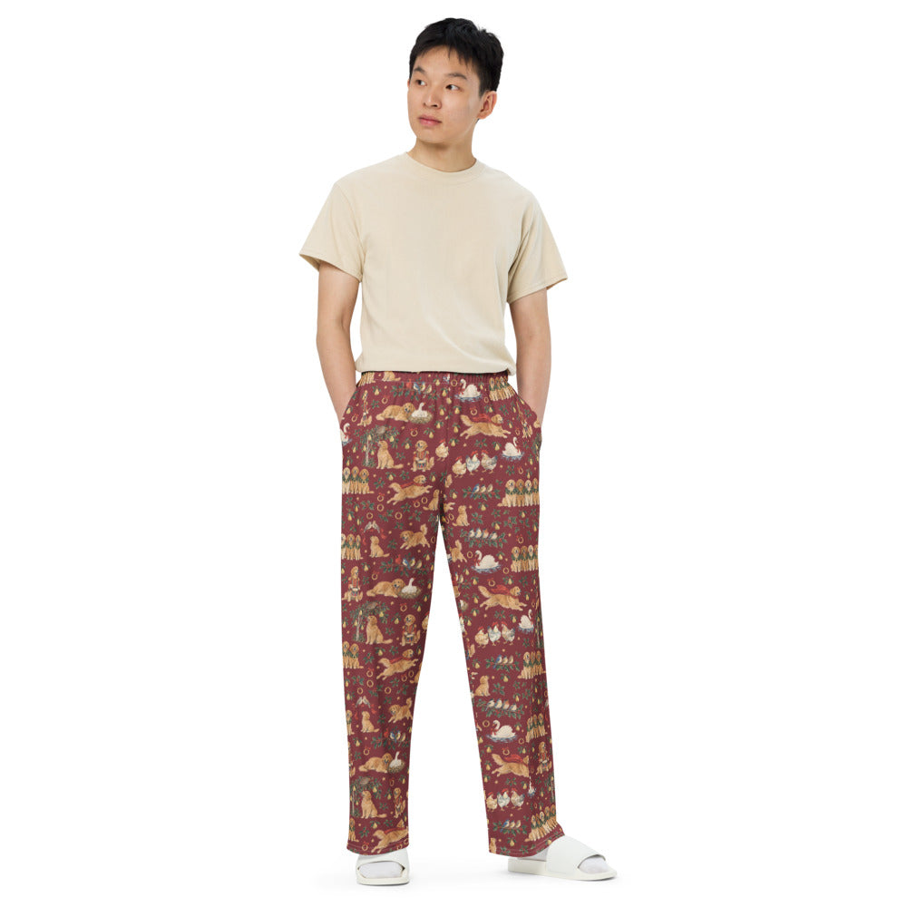 Five Golden Rings Wide-Leg Pajama Pants — Men's Front
