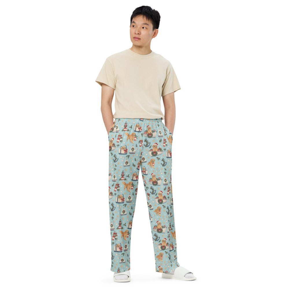 Holiday Harbor Wide-Leg Pajama Pants — Men's Front