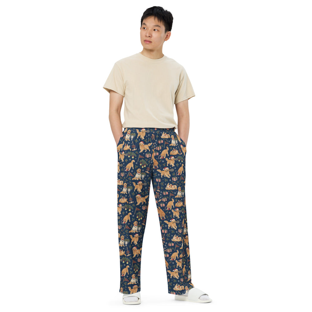 Christmas at the Club Wide-Leg Pajama Pants — Men's Front