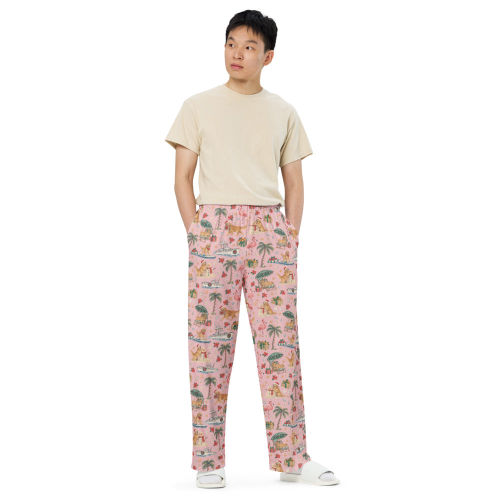 Sunshine State Santa Wide-Leg Pajama Pants — Men's Front