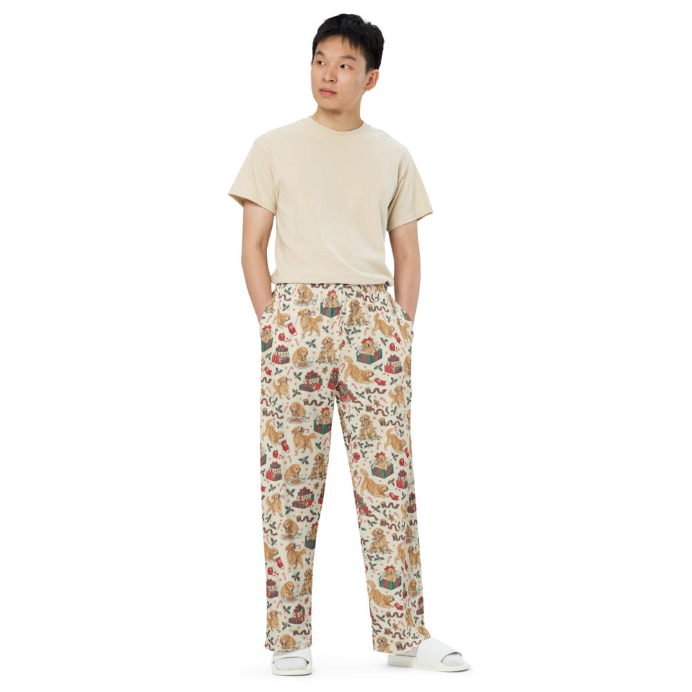 Naughty & Nice Wide-Leg Pajama Pants — Men's Front