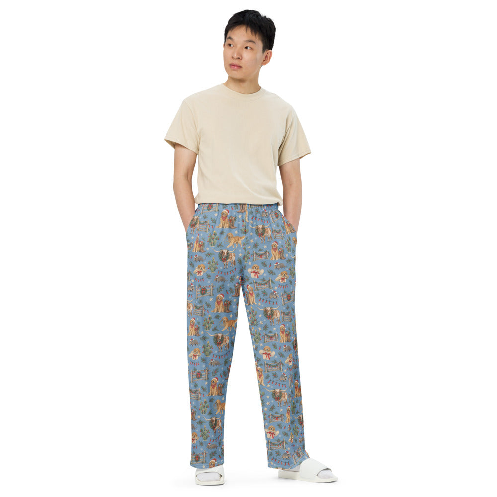 Lone Star Christmas Wide-Leg Pajama Pants — Men's Front