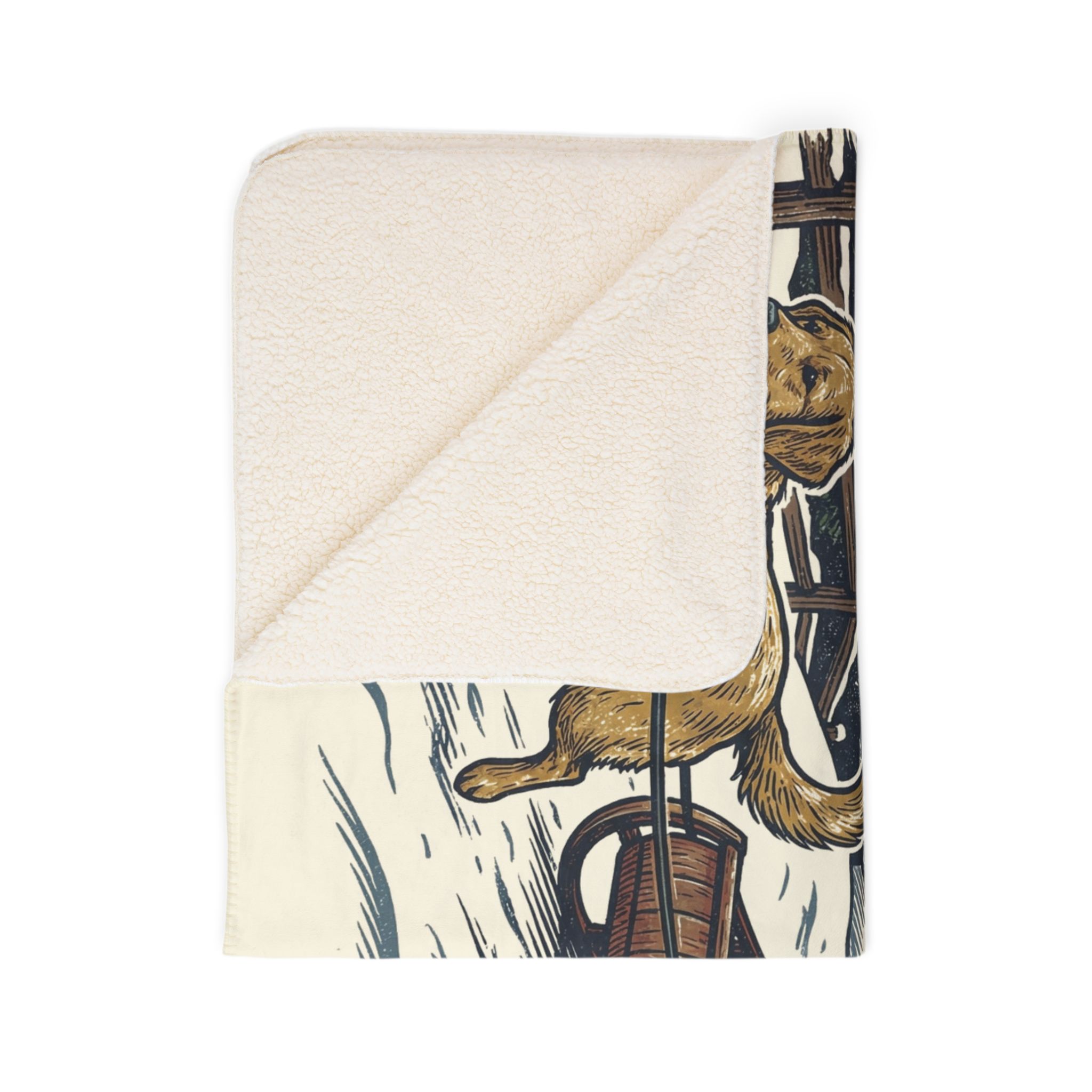 The Golden Days Cozy Fleece Sherpa Blanket