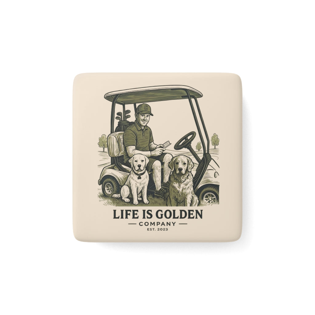 Par for the Paws Ceramic Magnet