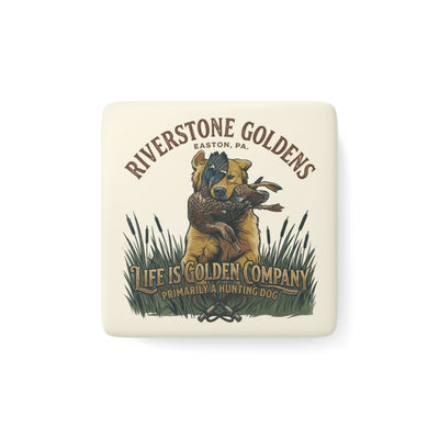 Riverstone Goldens Hunting Ceramic Magnet