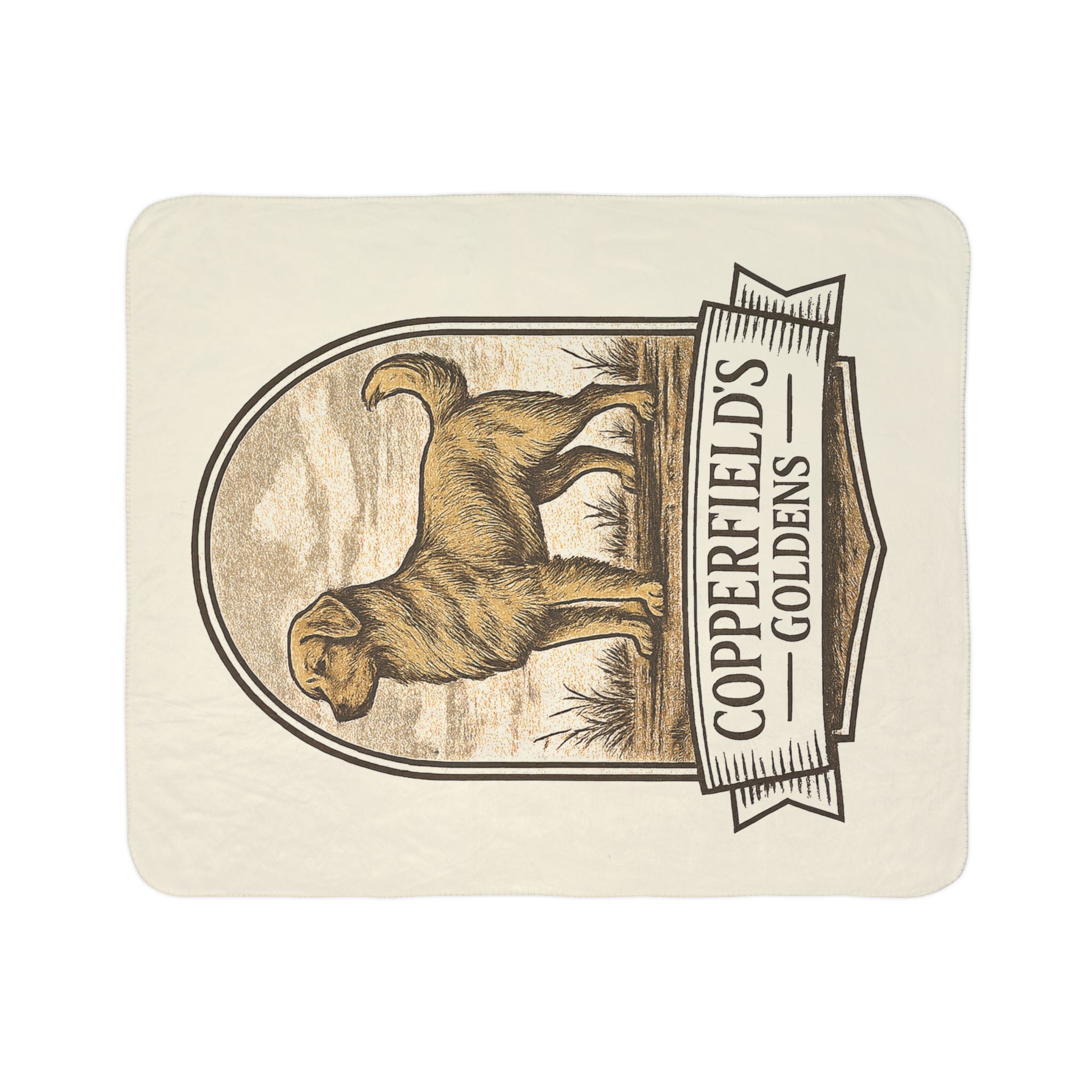 Copperfield's Goldens Cozy Fleece Sherpa Blanket