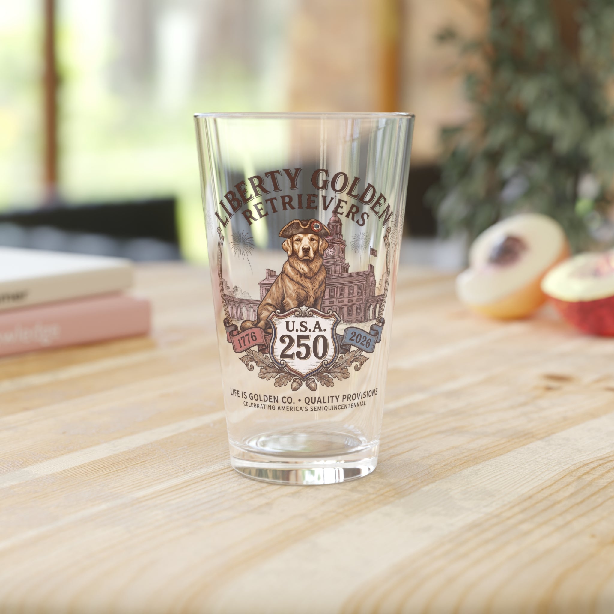 Liberty Goldens Semiquincentennial Pint Glass