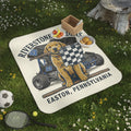 Riverstone Goldens Racing Picnic Blanket with Water Resistant Backing