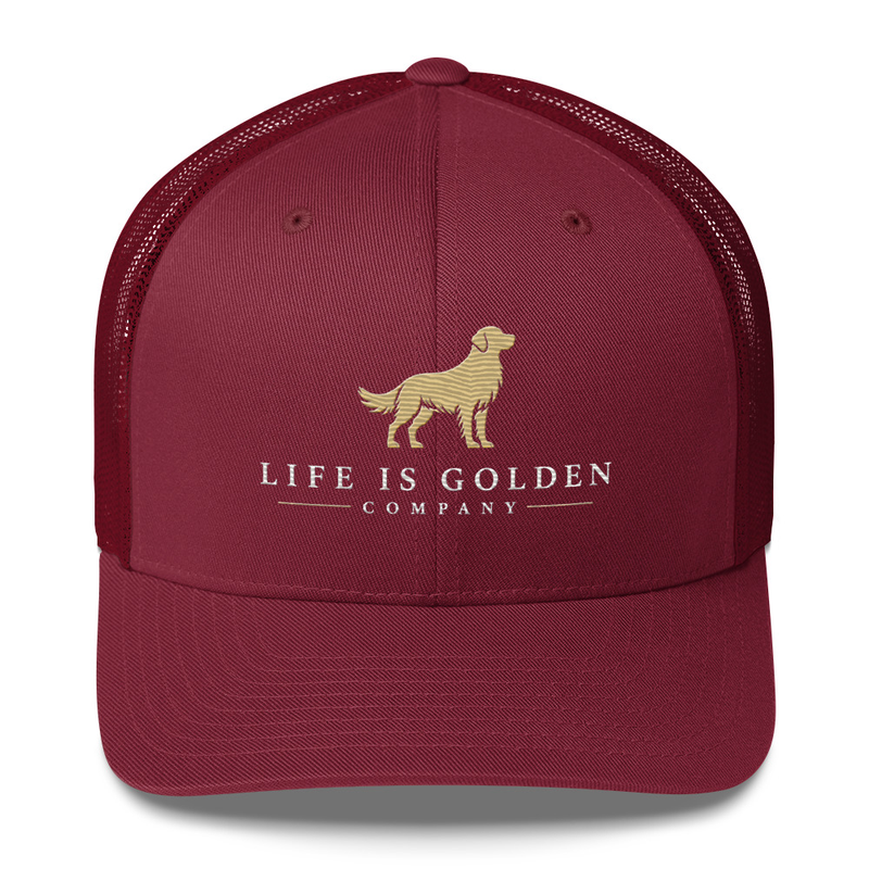 LIG Retro Trucker Hat — Cranberry