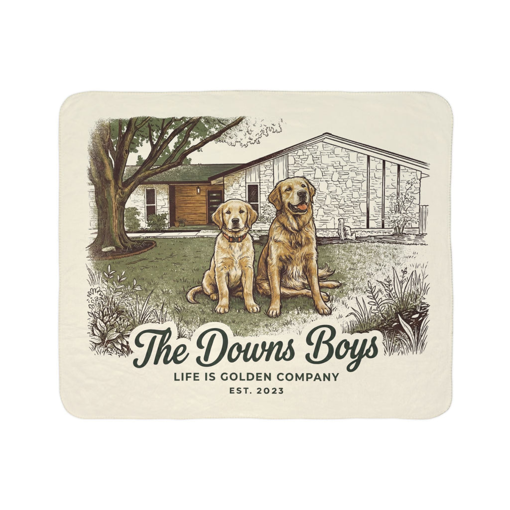 The Downs Boys Cozy Fleece Sherpa Blanket