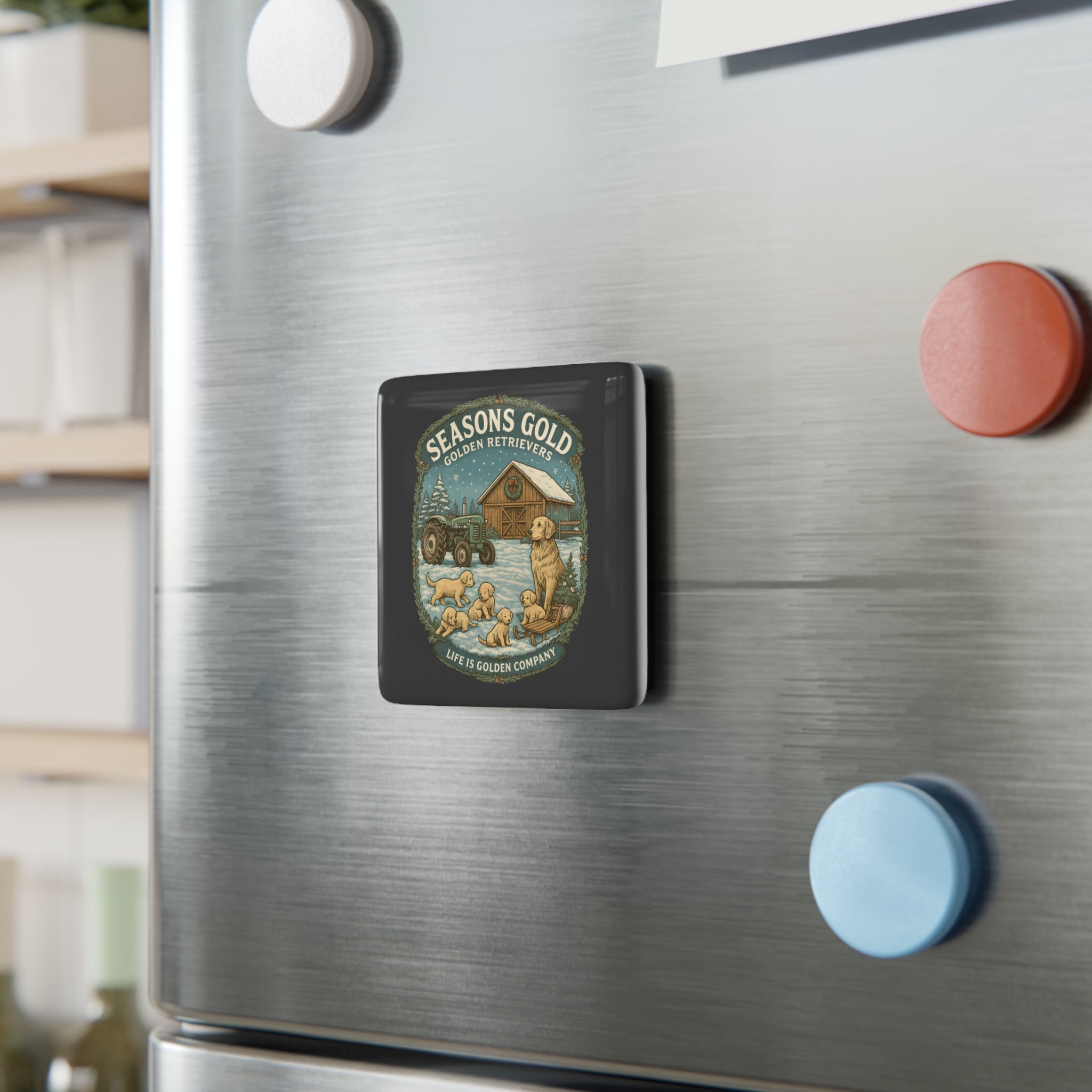 Seasons Gold Ceramic Magnet