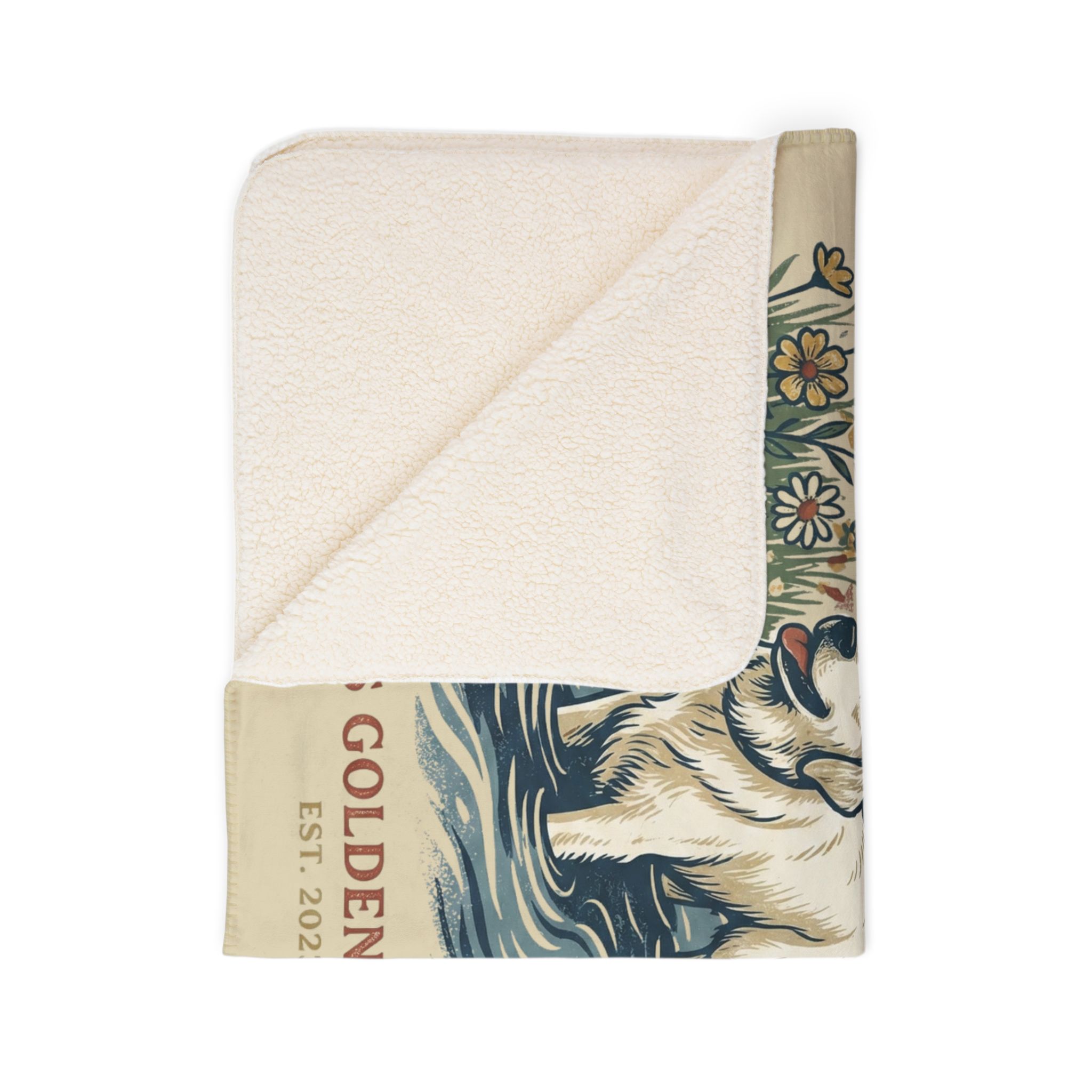 Flynn &amp; Miss Violet Cozy Fleece Sherpa Blanket